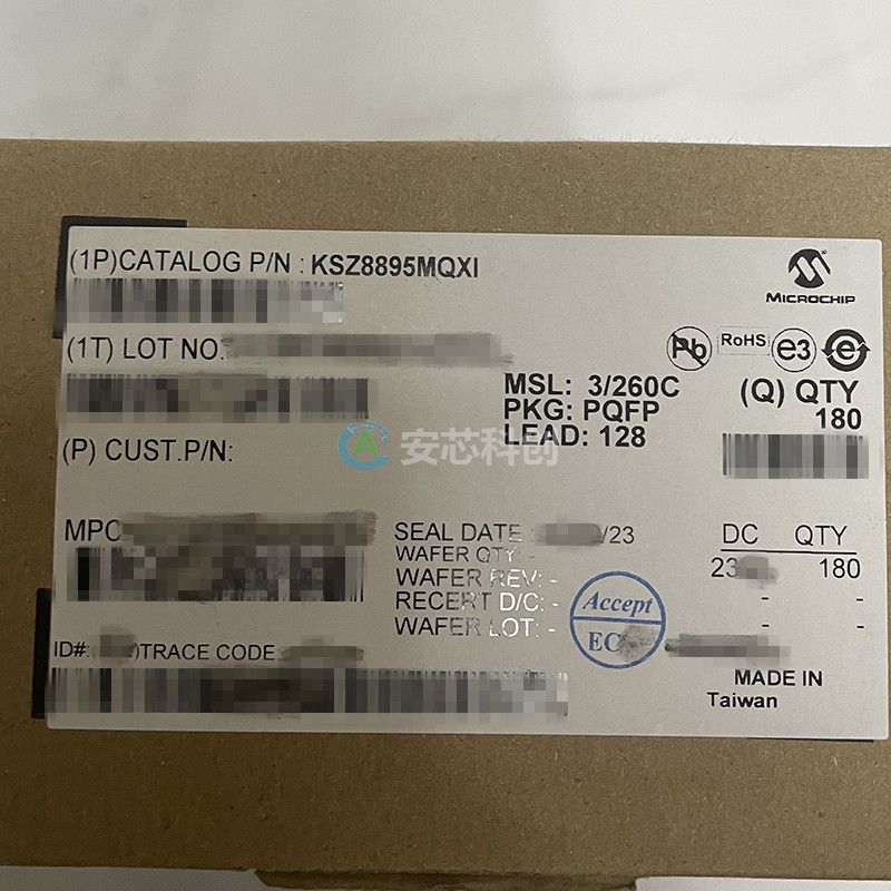 KSZ8895MQXI/MICROCHIP/微芯以太網(wǎng)IC